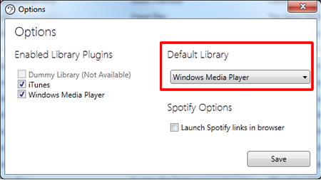 The default library option